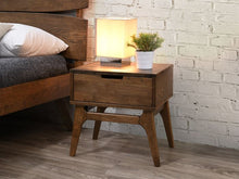 Load image into Gallery viewer, Cruz Hardwood Queen Bed Frame - Rustic Walnut Finish