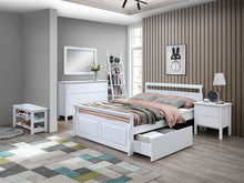 Load image into Gallery viewer, Bella White Double Bed with Storage – Hardwood Frame