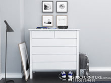 Load image into Gallery viewer, Bella 4PCE White King Single Trundle Bedroom Suite – Hardwood Frame